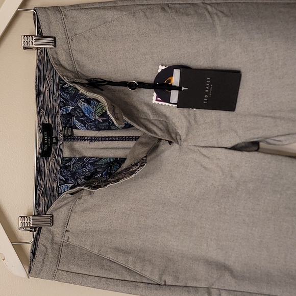 Ted Baker Classic Fit Grey Trousers - Picture 2 of 4